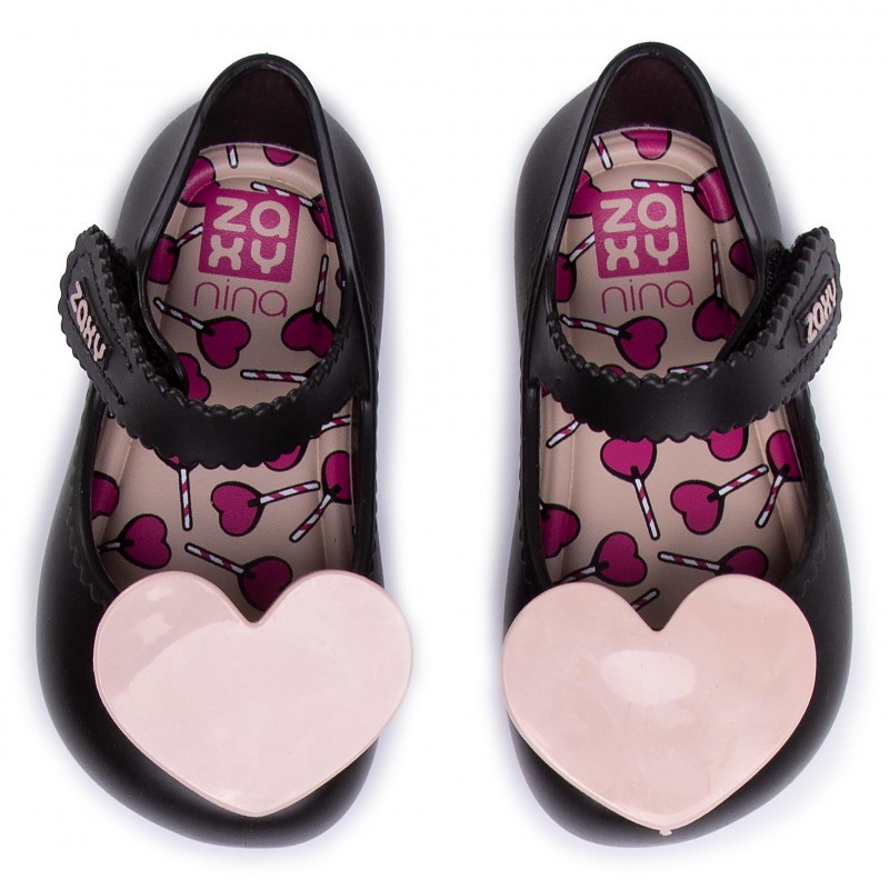 GIÀY NỮ ZAXY TRÁI TIM  Sandals MÀU ĐEN