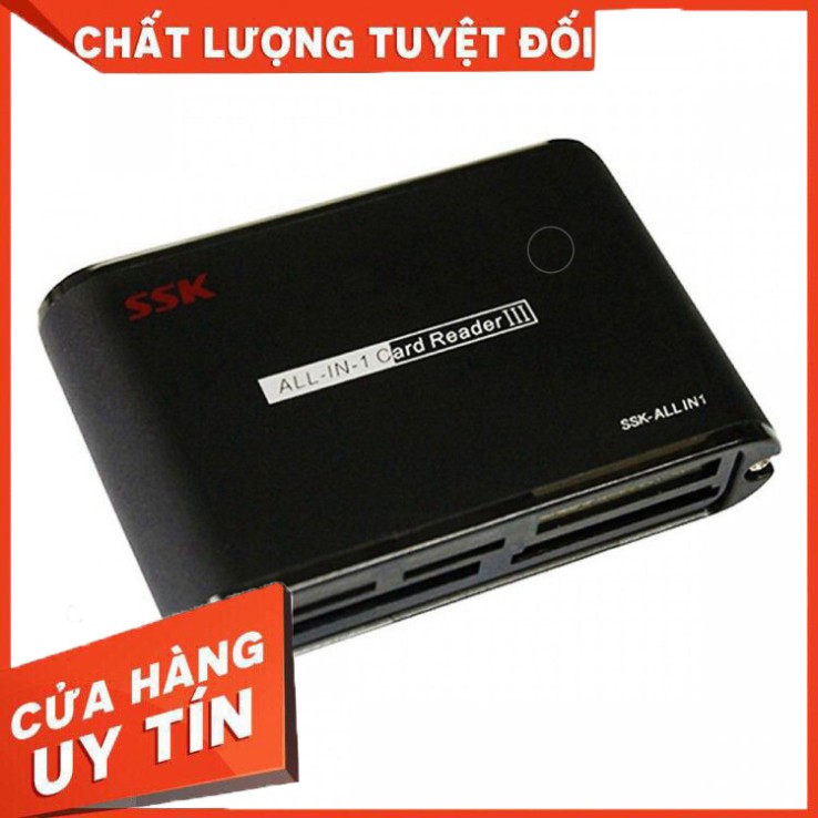 Đầu đọc thẻ đa năng (Cạc đọc thẻ all in one) SD, Micro-SD/TF,M2, CF, XD, MM, MS, MD chính hãng SSK SCRM-025