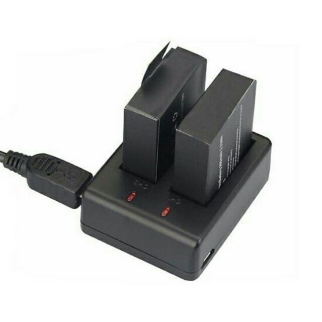 Dock sạc đôi dành cho camera hành trình thể thao Eken, SJCam, Socco, 4K, Gopro