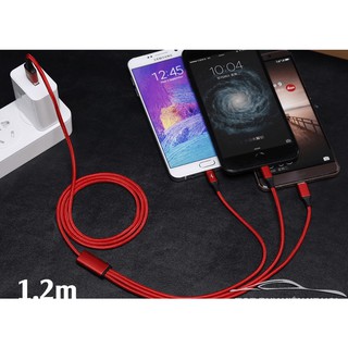 Cáp dù sạc nhanh bagi 3 đầu cb-as12