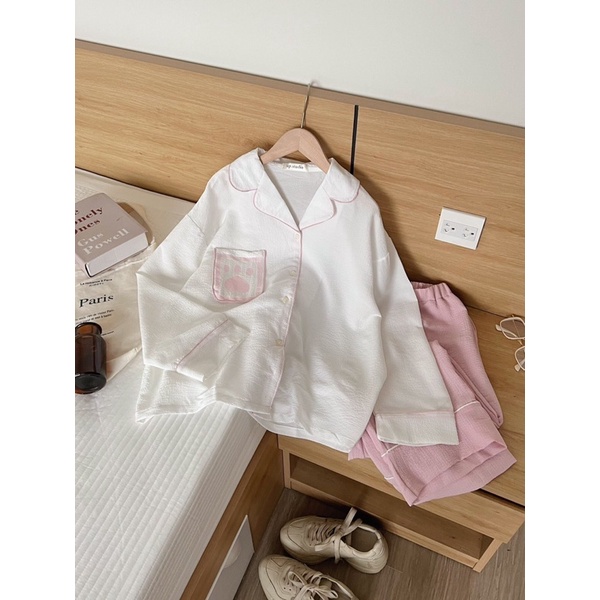 Bộ quần áo mặc nhà dài tay thu đông