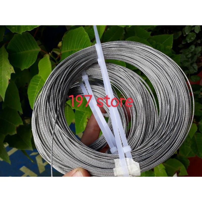 100 mét Dây cáp chịu lực 1mm 1 ly tặng kèm 2 chiếc tăng đơ