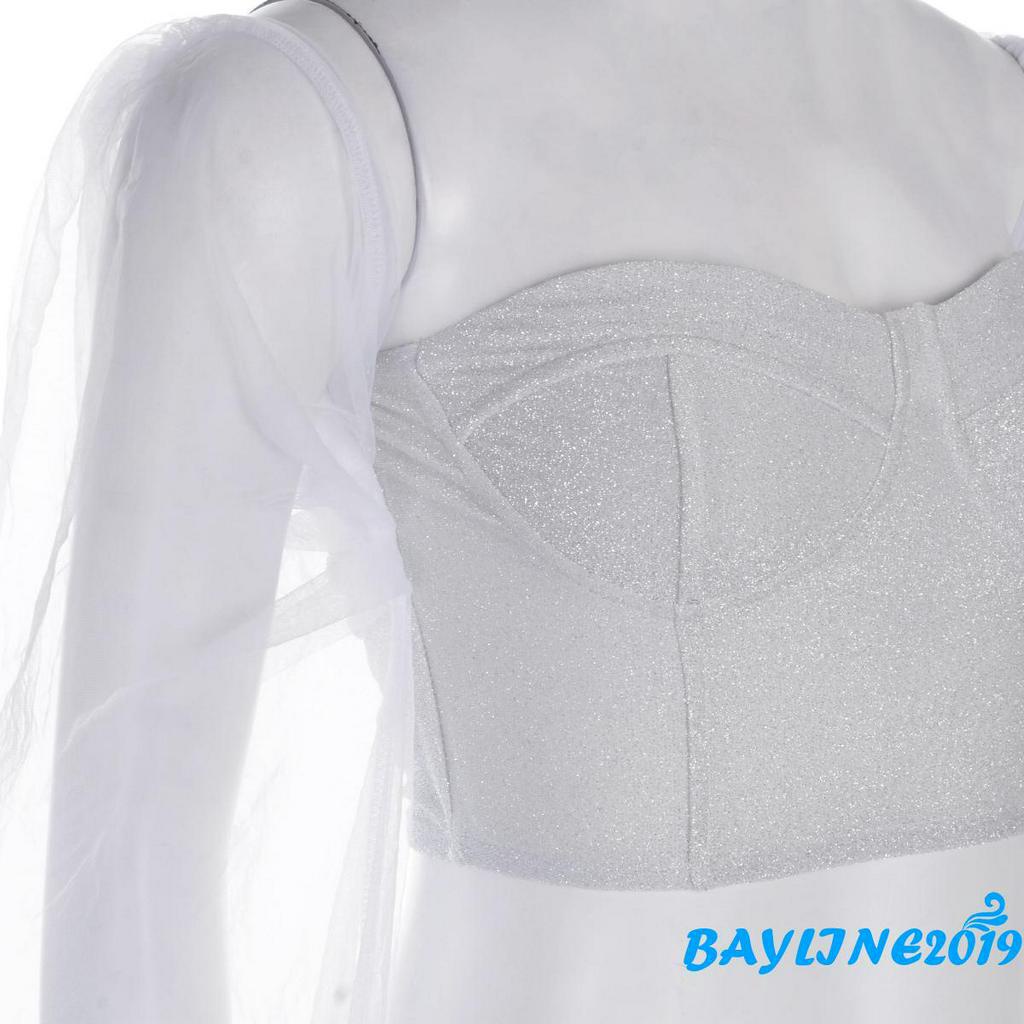 Áo Lửng Tay Dài Trễ Vai Quyến Rũ Cho Nữ