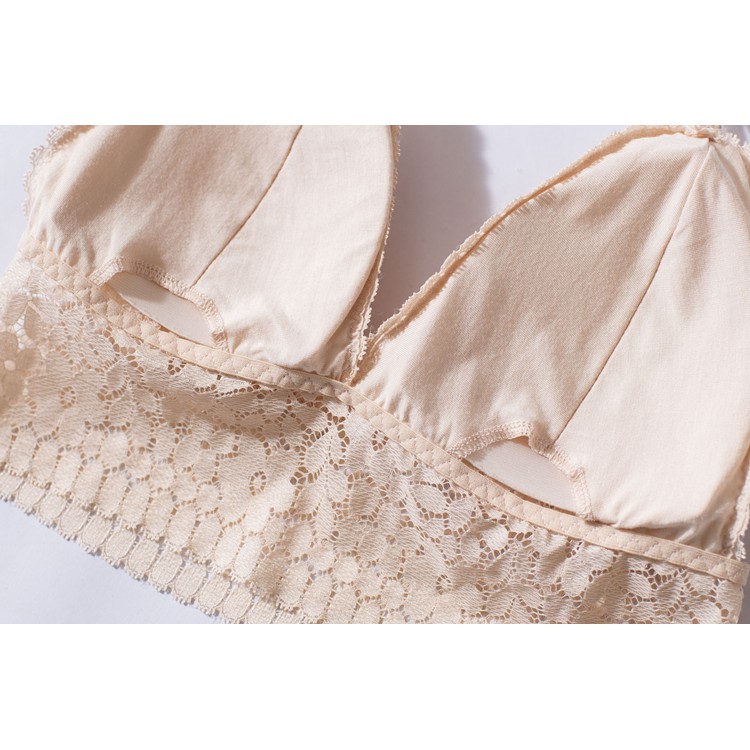 Áo Bra Nữ Không Gọng, Áo Lót Nữ Ren Quây Hoa Anh Đào Free Size [ HÀNG LOẠI I QUẢNG CHÂU]