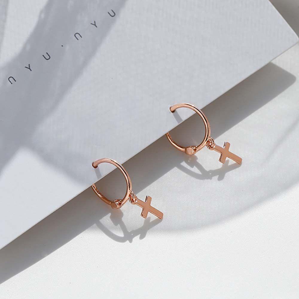 Bông Tai Dáng Dài Hình Thánh Giá / Ngôi Sao / Trái Tim Thời Trang Cho Nam Và Nữ