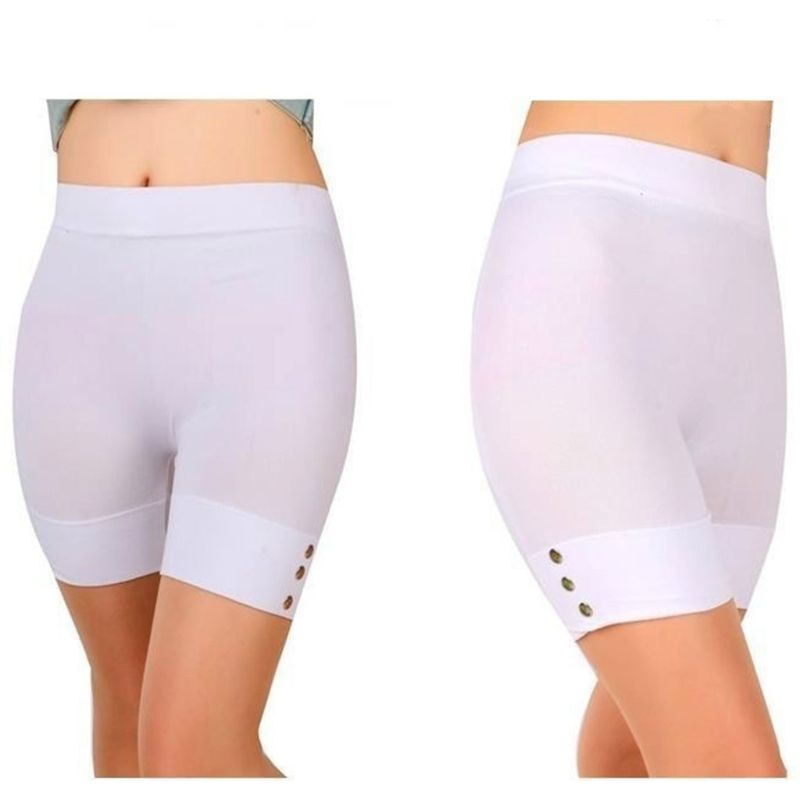 Xiangbao Quần Thể Thao Ôm Dáng Không Đường May Màu Trơn Cài Nút Có Size Lớn Cho Nữ