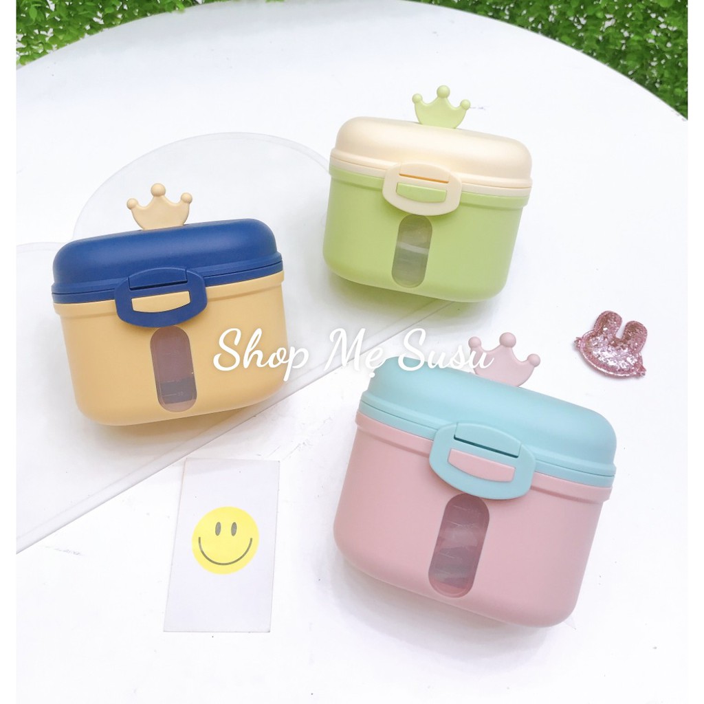 Hộp đựng sữa tiện lợi cho bé hình vương miện 200g