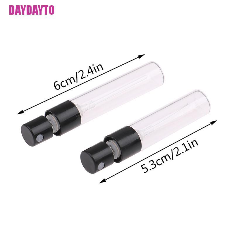 (Hàng Mới Về) Set 5 Lọ Thủy Tinh Rỗng 2ml / 2.5ml Dùng Chiết Nước Hoa Khi Đi Du Lịch