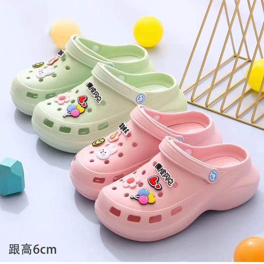 Xăng đan Cao 6cm Mũi To Thoải Mái Nhiều Màu Sắc Dễ Thương Cho Nữ