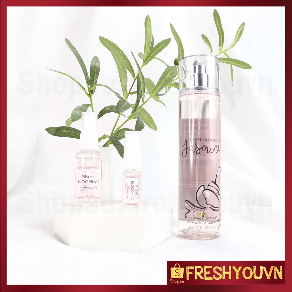Night Blooming Jasmine - Xịt thơm toàn thân body mist Bath & Body Works khác  - Hoa