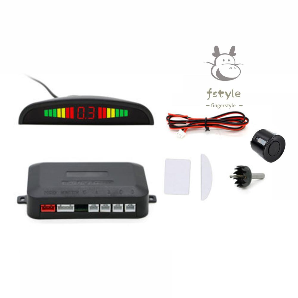 Bộ cảm biến lùi xe hơi màn hình kỹ thuật số màu đen
