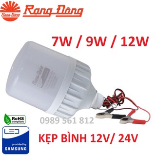 Bóng Đèn LED Kẹp Bình Ắc Quy 12V - 24V DC 7W / 9W / 12W Rạng Đông, ChipLED Samsung