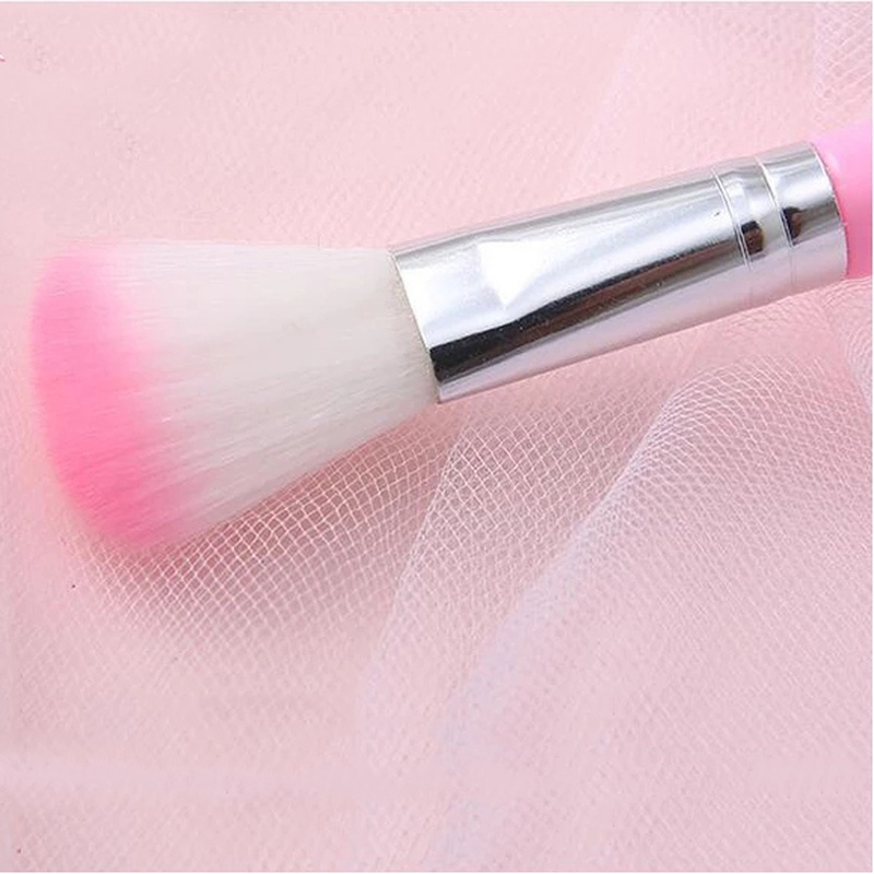 [Hàng mới về] Set 5 cọ trang điểm mini màu hồng đánh phấn nền/che khuyết điểm/kẻ mắt/kẻ mày chuyên dụng