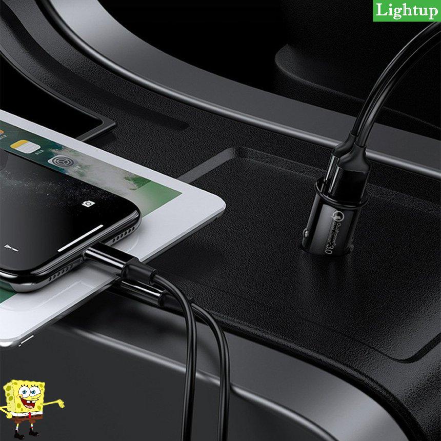 Dual USB Multi-function Car Charger Type-c And Qc3.0 Dual USB Car Charger
