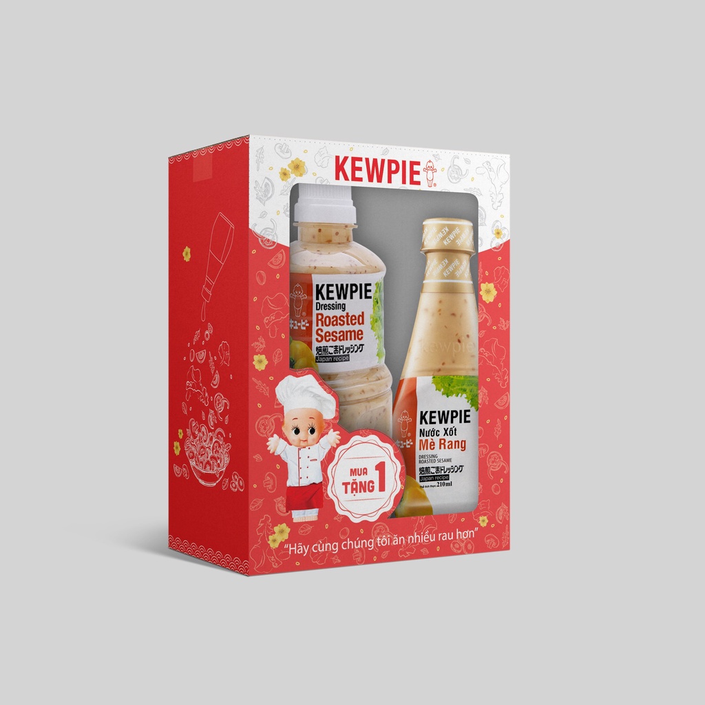 Hộp quà Nước Xốt Mè Rang Kewpie (Mua 1 tặng 1)