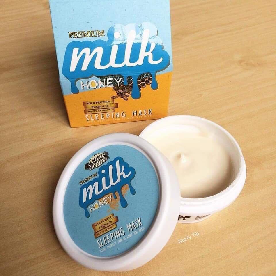 Mặt nạ ngủ sữa bò mật ong Premium Milk Honey sleeping mask 50ml chính hãng Beauty Cottage Thái lan
