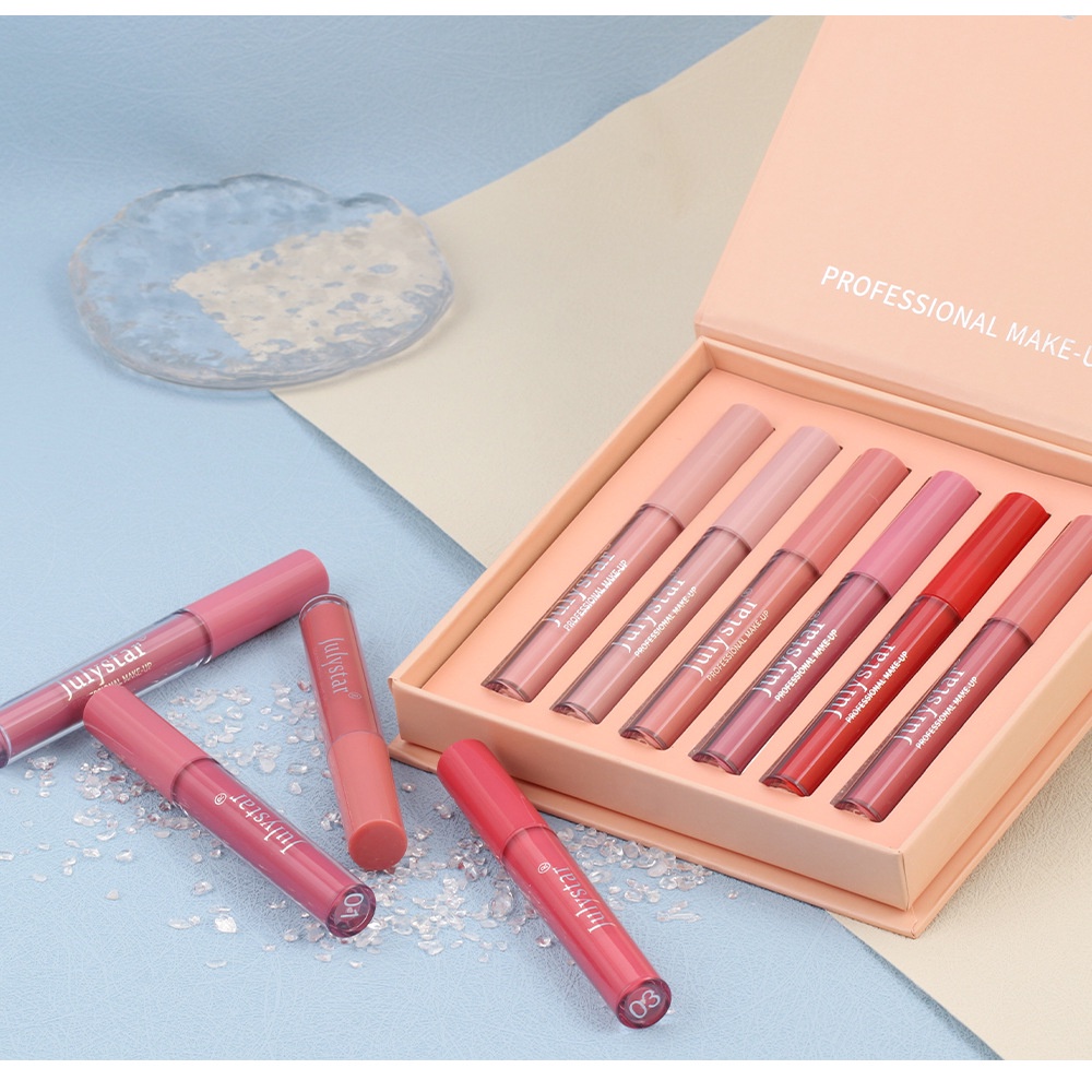 Set 6 Son Kem Lì Kháng Nước Lâu Trôi Suốt 24 Giờ