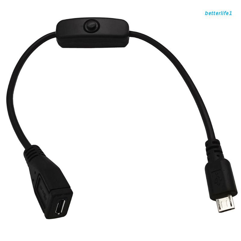 Dây Cáp Nối Dài 30cm 5v Micro Usb Có Công Tắc On Off Cho Raspberry Pi Điện Thoại / Máy Tính Bảng / Pc