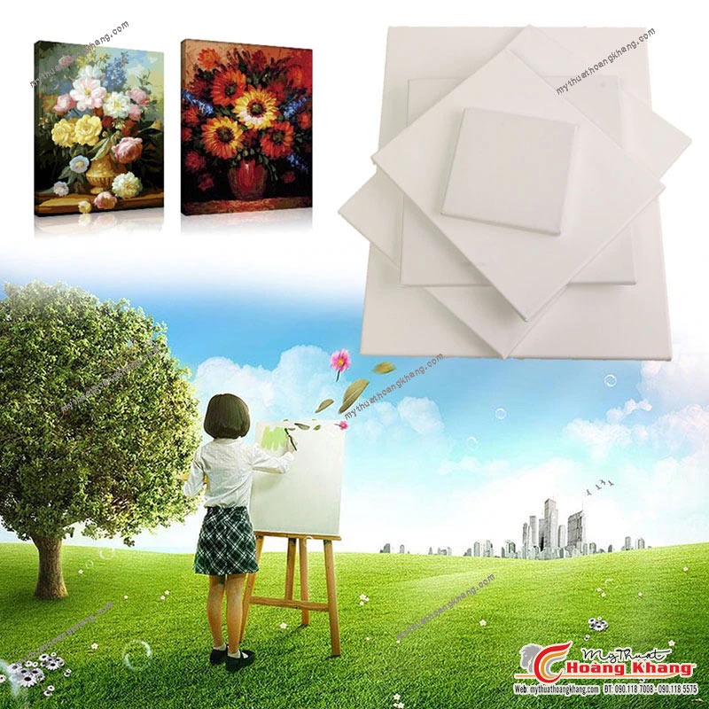 Vải Vẽ Tranh, Khung Vẽ Tranh Sơn Dầu, Màu Nước, Màu Acrylic Vải Canvas Căng Sẵn Kích Thước Nhỏ