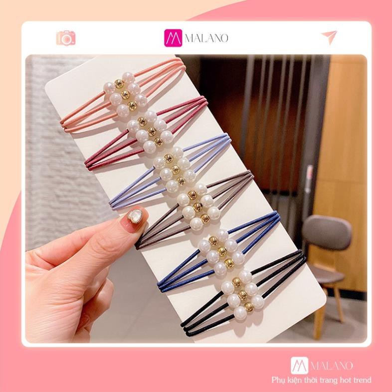 Dây Buộc Tóc MILASO Chun Buộc Tóc 3 Dây Co Giãn Phong Cách Hàn Quốc Thời Trang Xinh Xắn Cho Nữ FAH-001248
