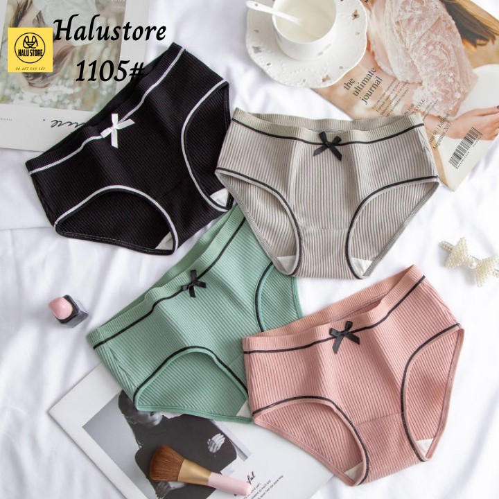 1105Quần lót nữ cotton sợi tre đàn hồi co giãn 4 chiều len tăm xinh xắn cute kháng khuẩn