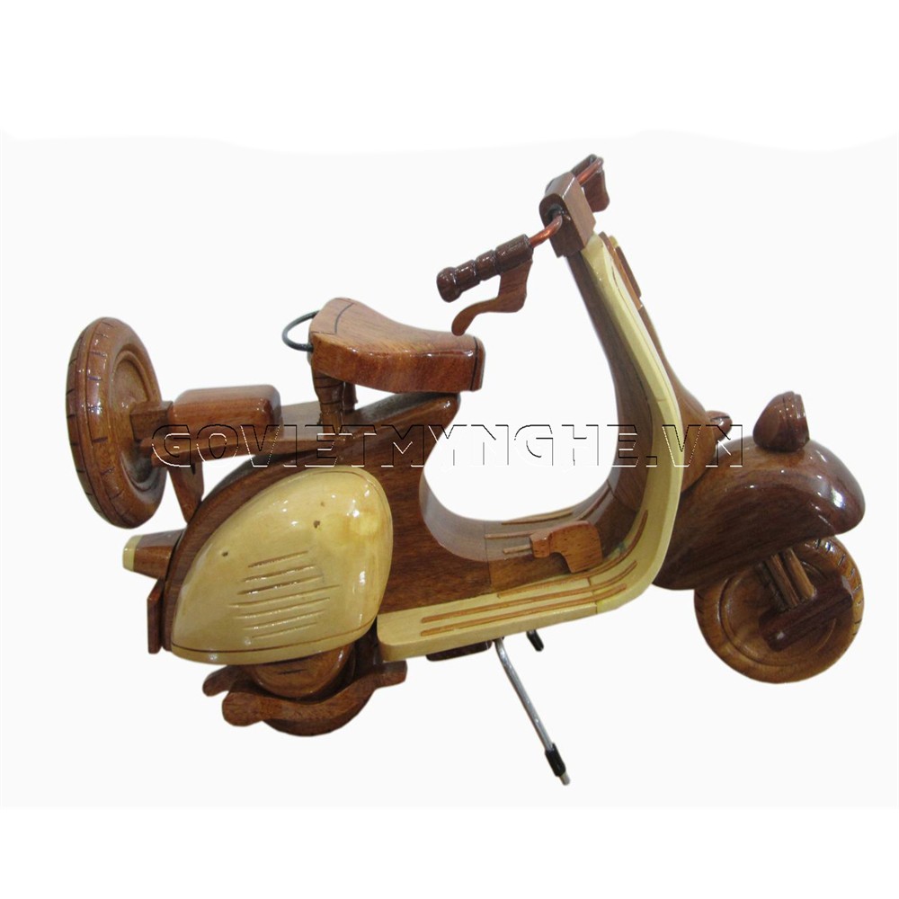 Mô Hình Xe Vespa Gỗ (Gỗ Màu)