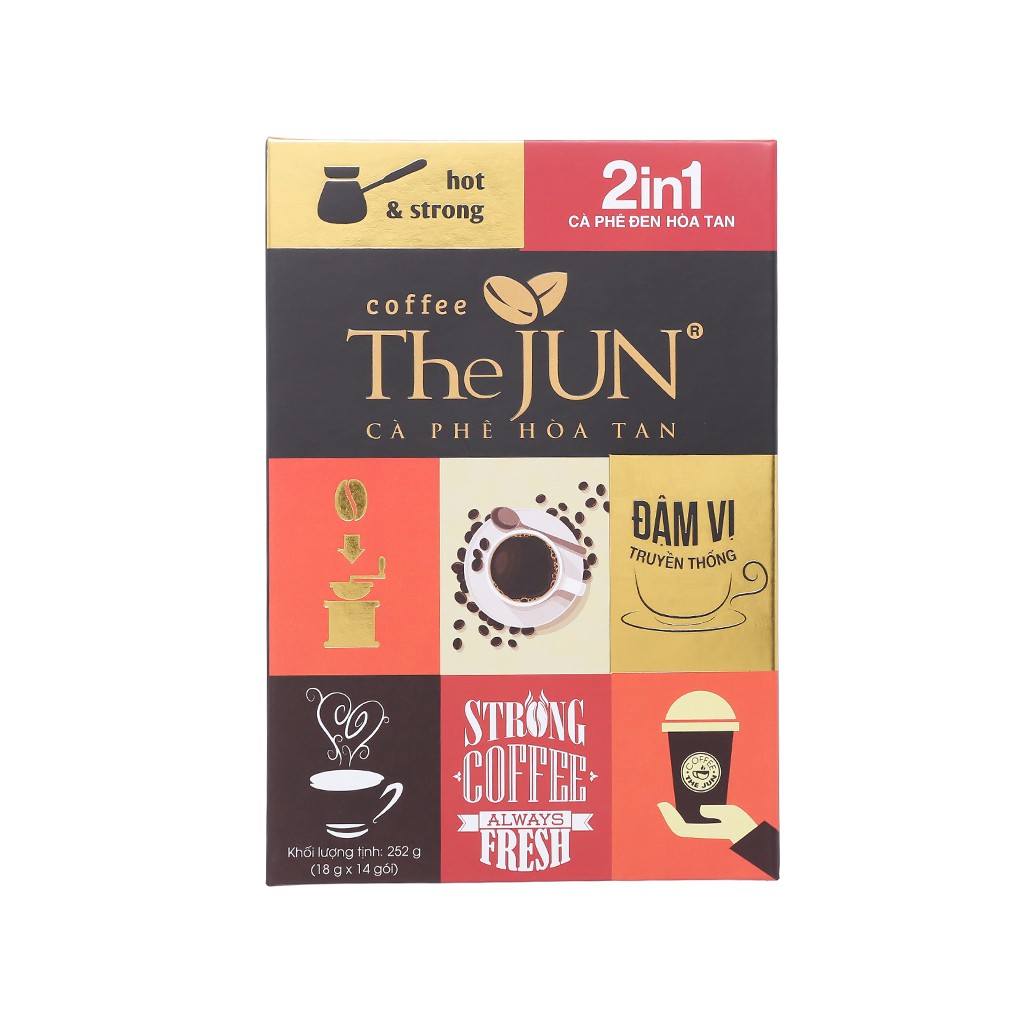 Cà phê đen The JUN 2 in 1 252g