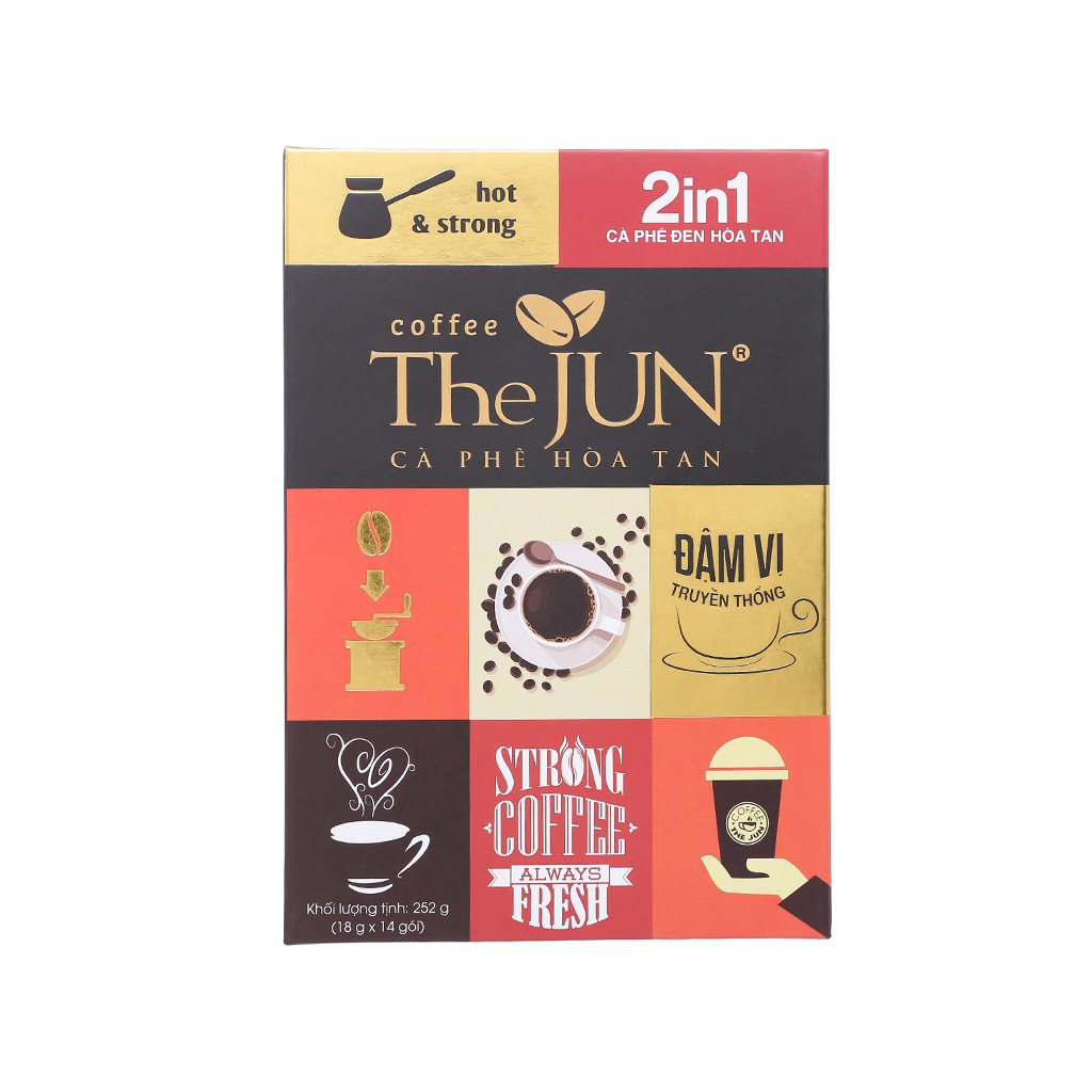 Date 11/2024-Cà phê đen The JUN 2 in 1 252g