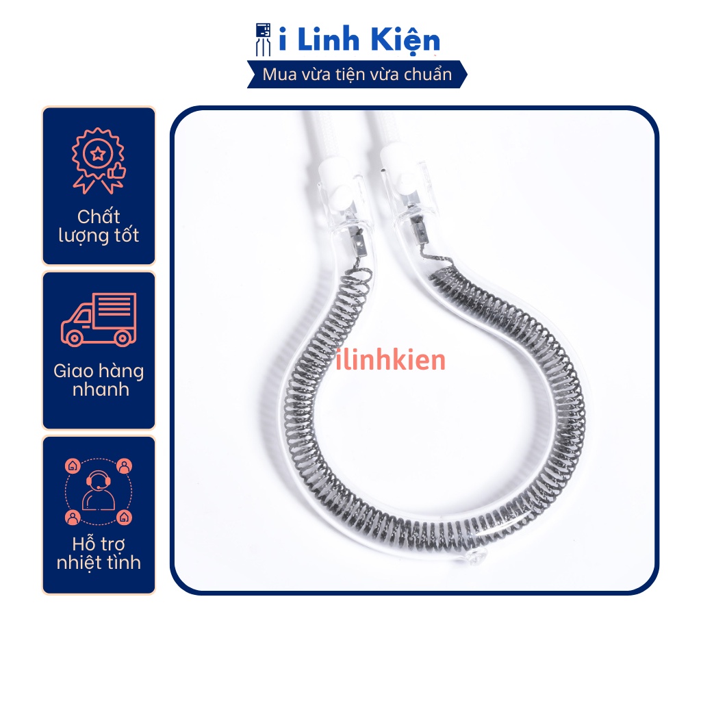 Bóng đèn quạt sưởi chữ U 900W 1000W sợi Carbon chất lượng tốt