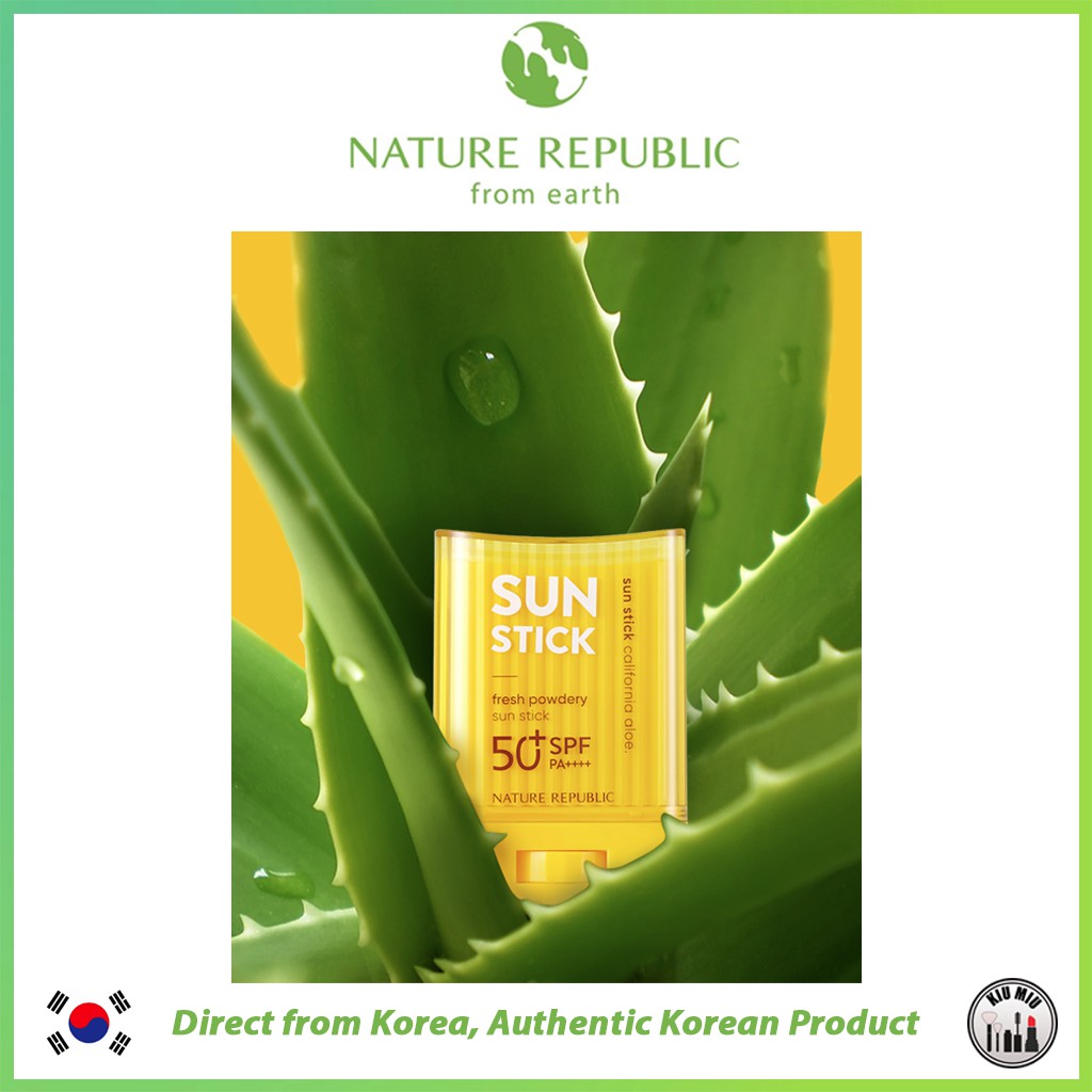 NATURE REPUBLIC CALIFORNIA ALOE FRESH POWDERY SUN STICK SPF50+ PA++++ *ORIGINAL KOREA*