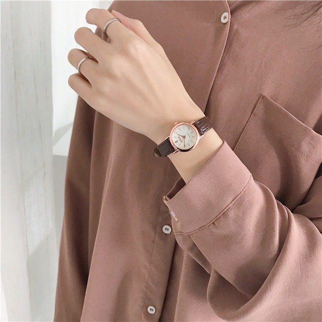 Đồng hồ nữ chính hãng - Đồng hồ nữ Rate dây da cao cấp thời trang mặt tròn | BigBuy360 - bigbuy360.vn