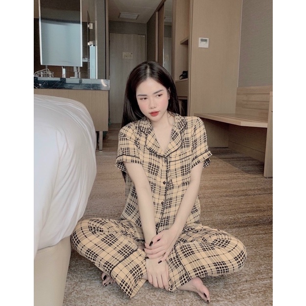 bộ mặc nhà pijama mango 40kg đến 60kg (ảnh thật kèm video thật)