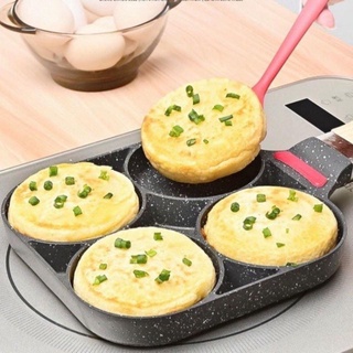 Chảo 4 ngăn - chảo 4 lỗ - chảo khuôn chống dính - chảo rán trứng - làm bánh.
