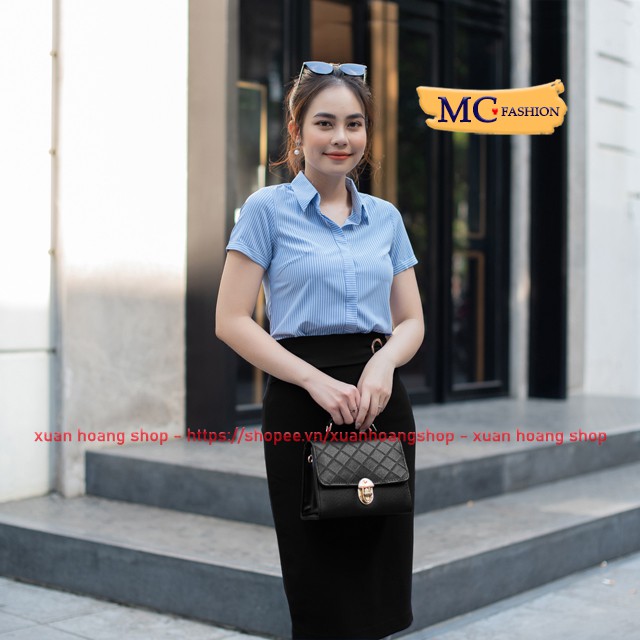 Chân Váy Công Sở Đẹp Lưng Cao Mc Fashion, Dài Ngắn Đủ Size, Dáng Bút Chì, Đen, Xanh Tím Than,  Vải Co Giãn Nhẹ Cv0371