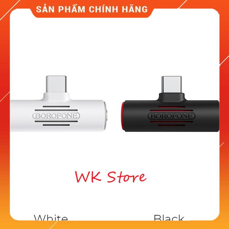 Jack chuyển đổi âm thanh Borofone BV8 - USB-C sang USB-C & jack 3,5mm (Chính hãng)