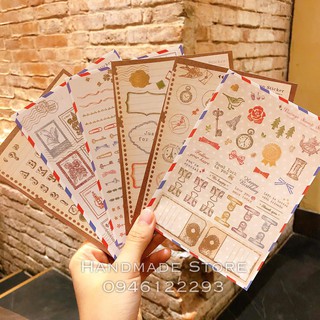 Set 6 tấm Sticker Vintage