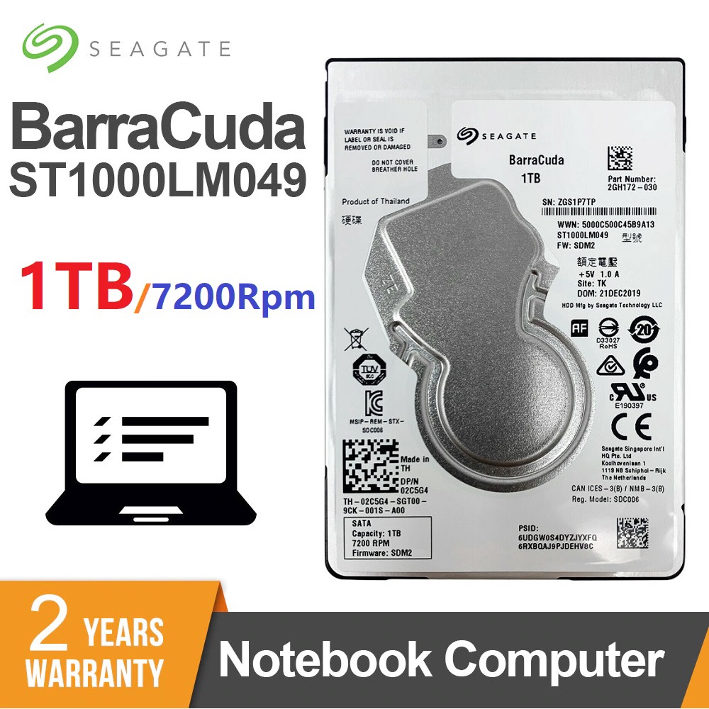 Ổ Cứng HDD Laptop Seagate 1TB 2.5 inch SATA3 6Gbs 128MB Chính Hãng - Bảo hành 24 tháng