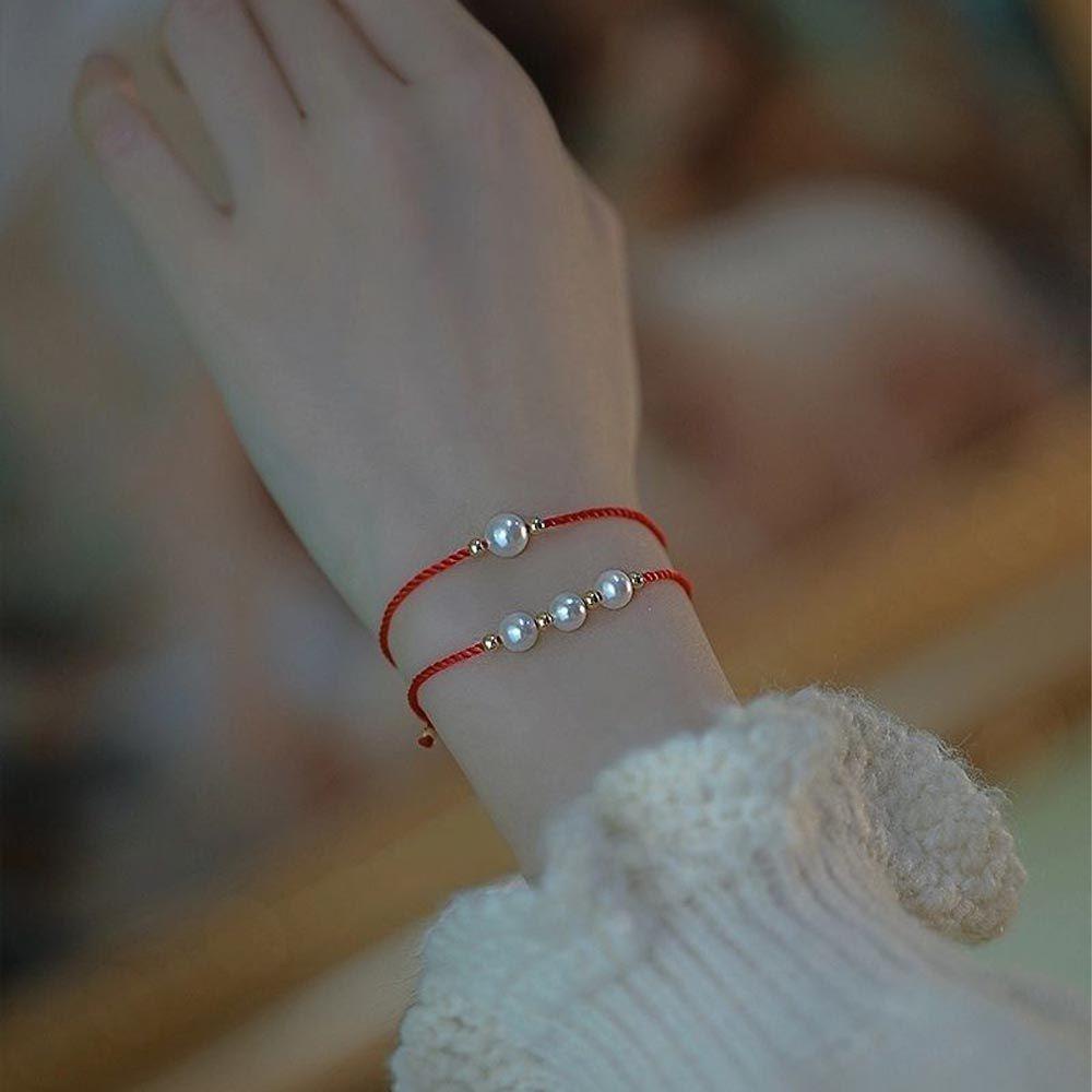 Vòng Đeo Tay Chuỗi Hạt Ngọc Trai Phong Cách Vintage Dành Cho Nữ