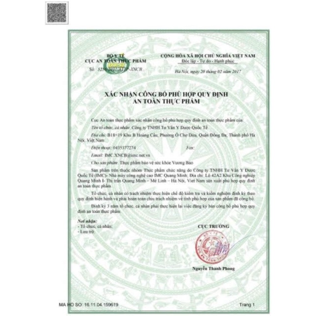 Vương bảo hộp 20 viên - Phì đại tuyến tiền liệt