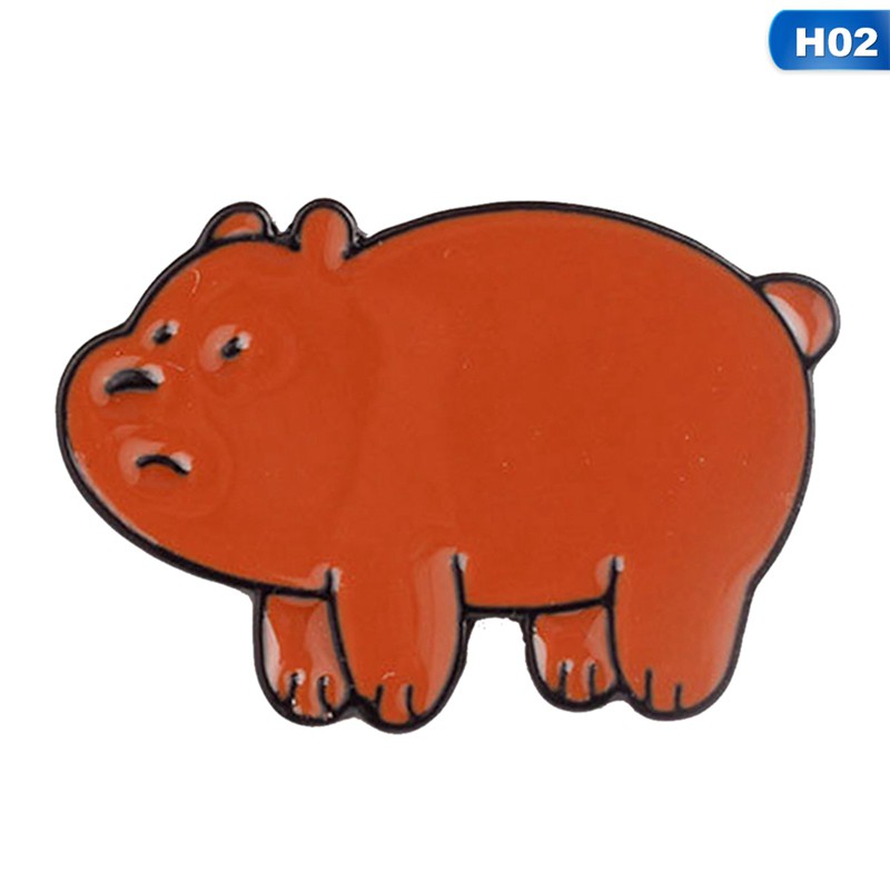 Huy Hiệu Cài Áo Kim Loại Hình Chú Gấu Dễ Thương