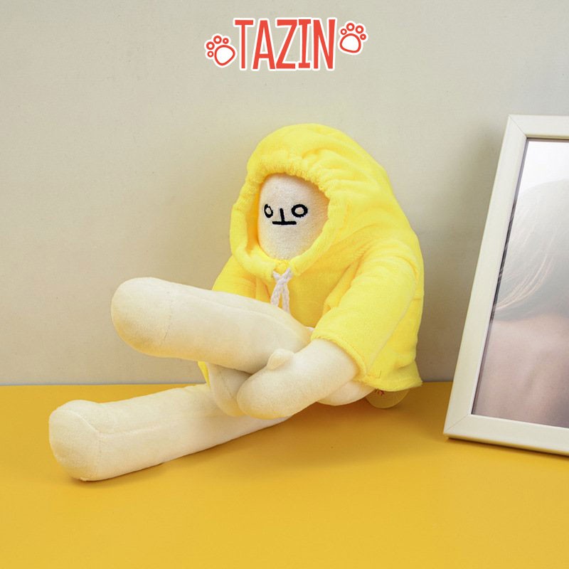 Gấu bông người chuối trầm cảm, banana man người chuối đáng yêu cao cấp Tazin