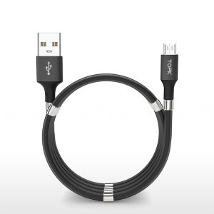 Dây cáp sạc Topk AN07 đầu nam châm truyền dữ liệu sạc nhanh có thể thu vào chống rối,dành cho iphone,android
