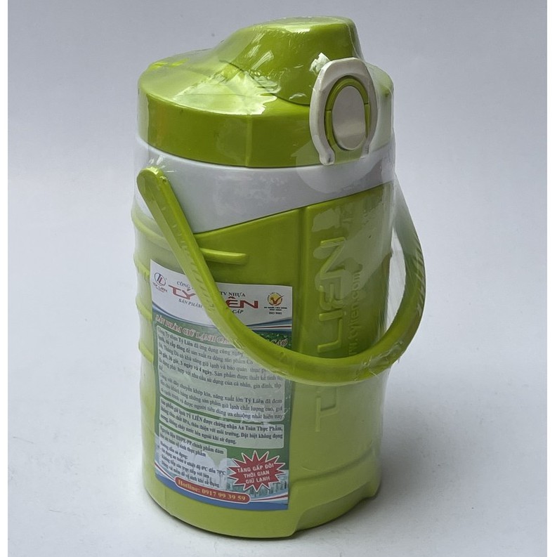 Bình đá giữ nhiệt có quai xách Rio, dung tích 1l - 1.5l - 2l - 3l, nhựa pp, pu chính phẩm an toàn thương hiệu Tý Liên