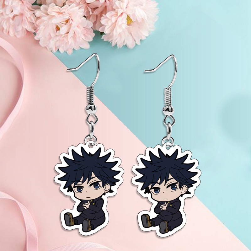 Khuyên tai họa tiết nhân vật Jujutsu Kaisen tùy chọn xinh xắn