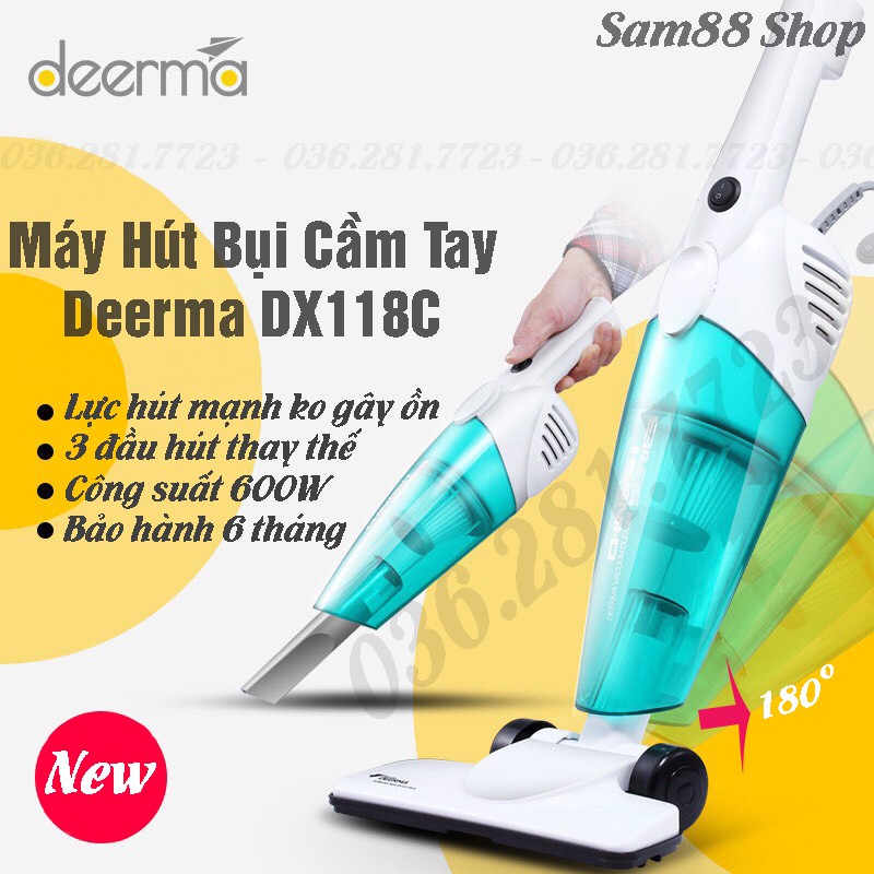 Máy Hút Bụi Cầm Tay - Máy Hut Bụi Gia Đình DX118C Công Suất Lớn 600W Phiên Bản Quốc Tế - BH 6 Tháng