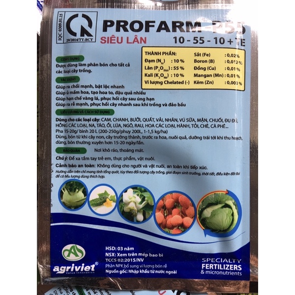 Siêu Lân PROFARM-P55  gói 15gr RA RỄ CỰC MẠNH - BẬT CHỒI CỰC NHANH