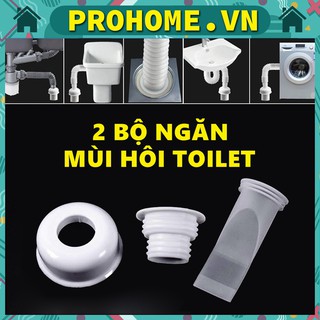 Combo 2 Bộ Ngăn mùi thoát sàn, ngăn trào ngược nhà tắm, côn trùng xâm nhập