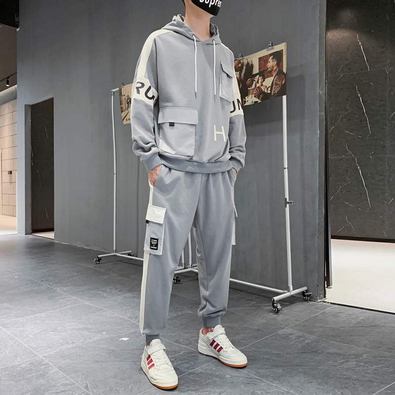 Bộ Quần Áo Thu Đông Nam Áo Hoodies HAG Có Mũ Trùm Đầu  Kết Hợp Quần Jogger Bo Gấu ZENKODLMEN SET NAM 90000126C