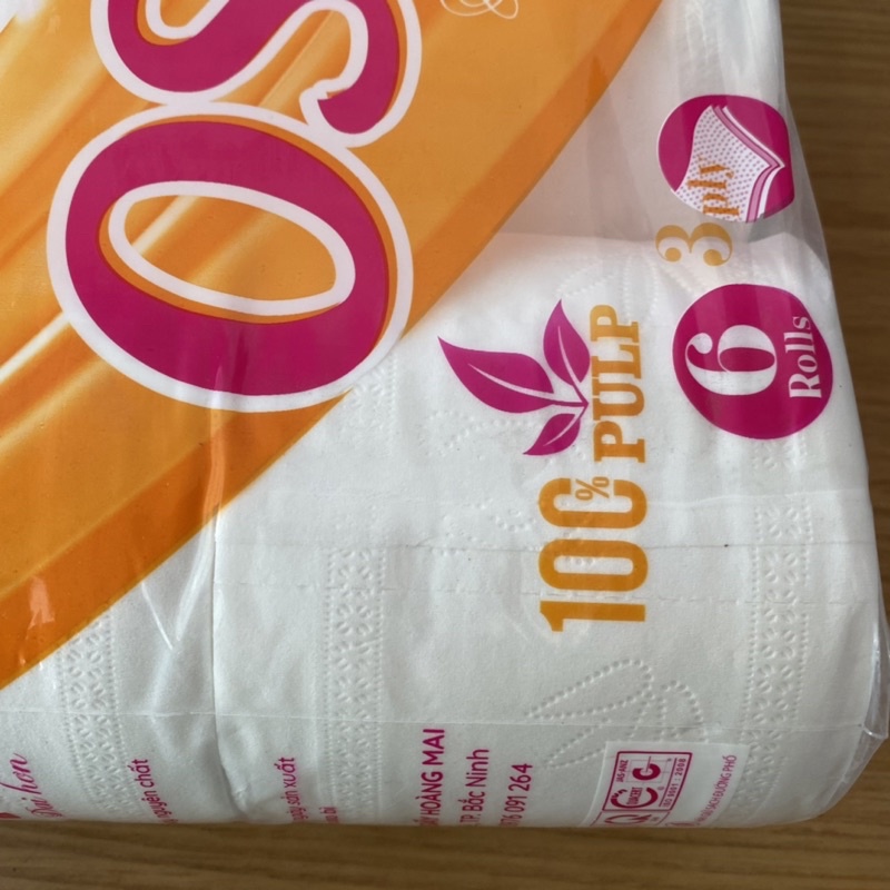 Giấy Vệ Sinh Osiu 6 Cuộn 3 Lớp Dai Mềm Mịn