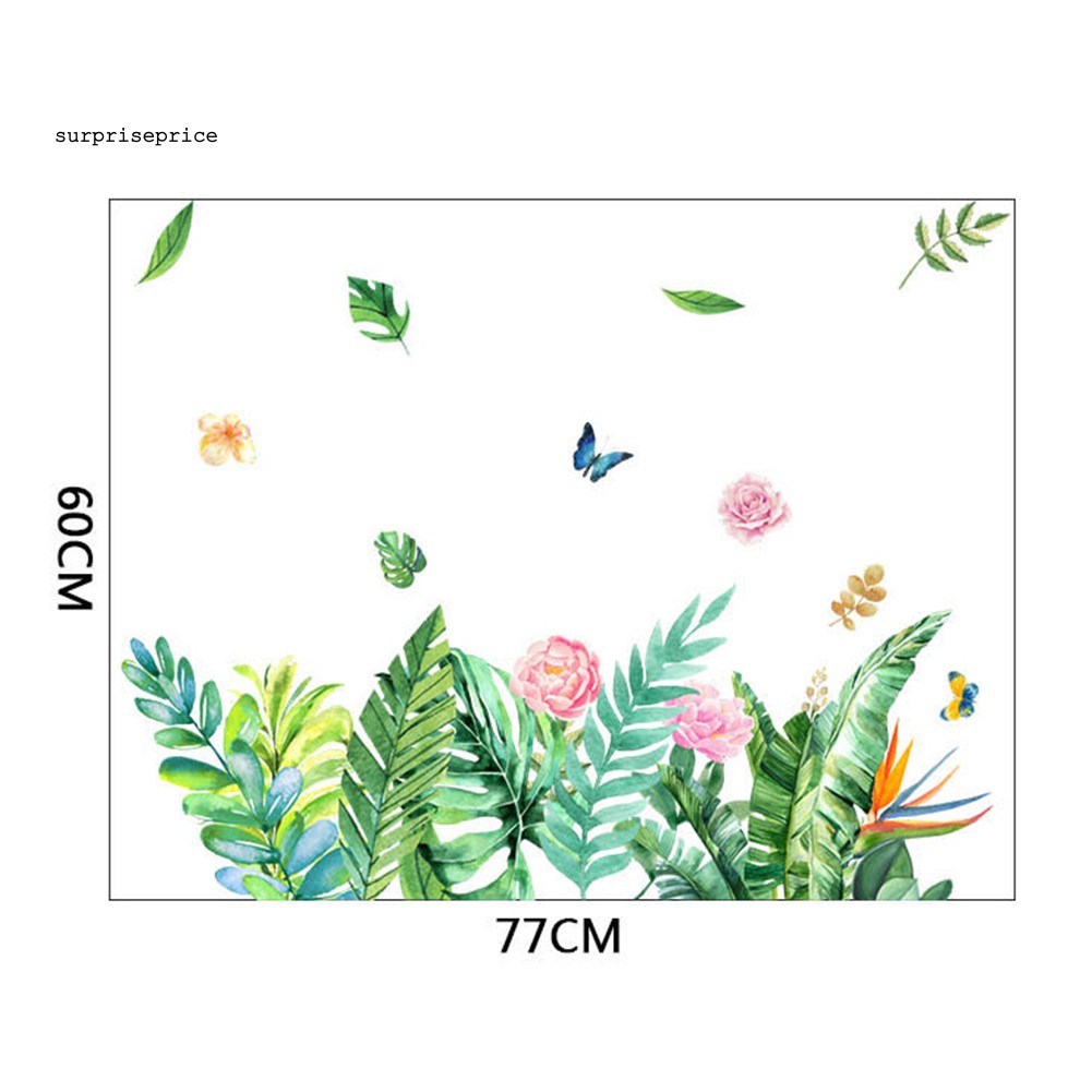 Tấm Giấy Dán Tường Trang Trí Thiết Kế Hình Cây Và Bướm Chất Liệu Pvc Diy